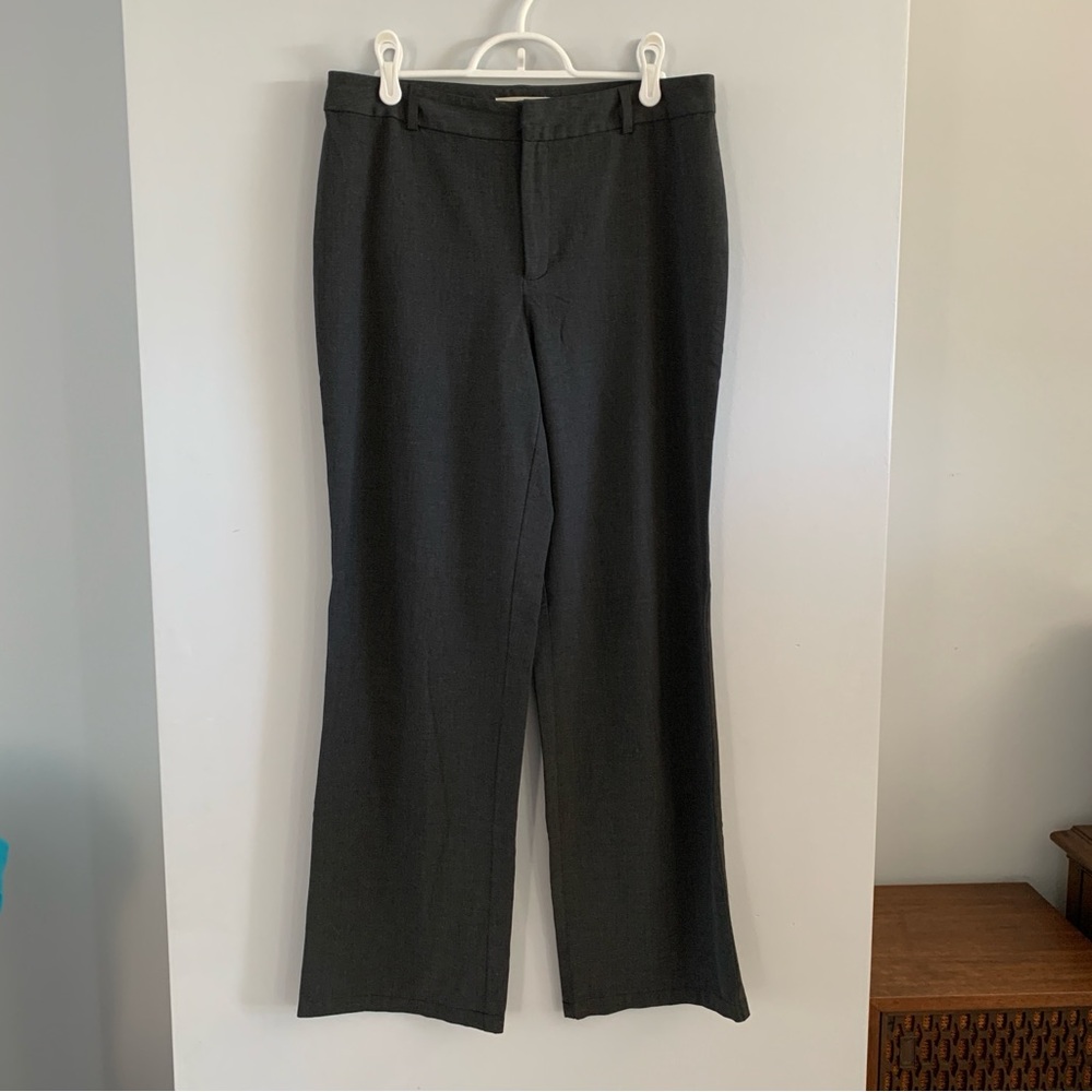 Straight Leg Dress Pants Gray Old Navy Womens Size 8 Long Stretch Trousers